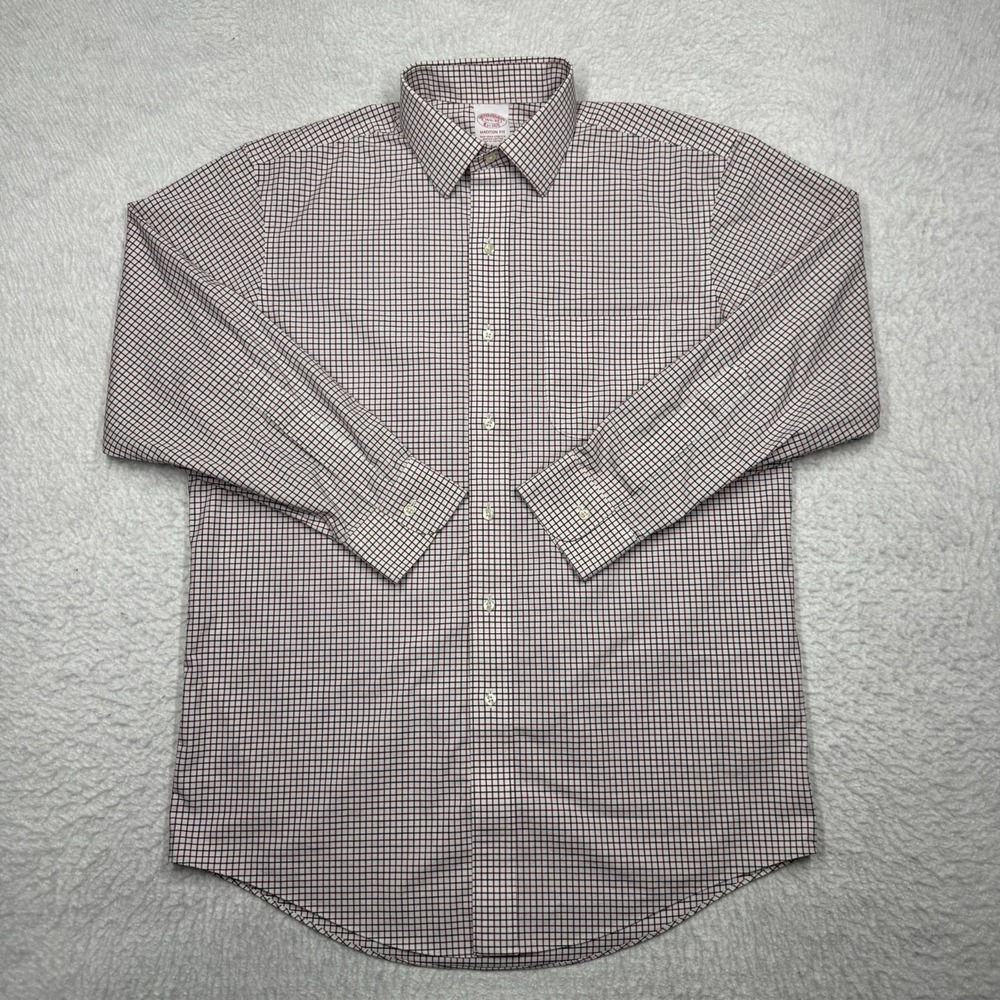 Brooks Brothers Madison Button Down Dress Shirt Supima Cotton Men's 15 1/2 32
